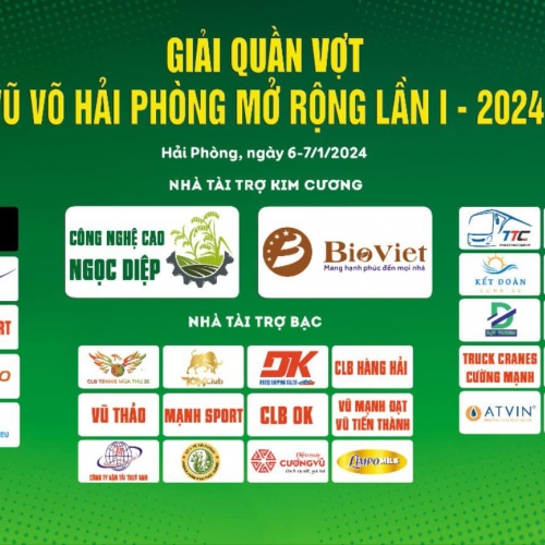 Giải Tennis Vũ( Võ) Hải Phòng mở rộng lần thứ nhất - năm 2024 đã thành công tốt đẹp